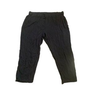 C&A Mens Solid Black Elastic Band Casual Pants Xl